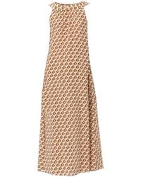 Aspesi - Geometric-Print Midi Dress - Lyst