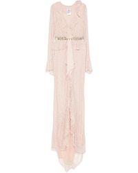 PUCCI - Verziertes Spitzenrobe mit Gürtel - Lyst