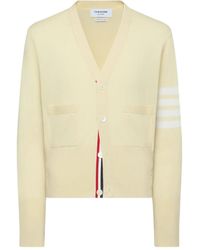 Thom Browne - Cardigan À Détail 4 Bandes Signature - Lyst