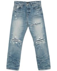 Amiri - Distressed Straight-leg Jeans - Lyst