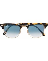 Ray-Ban - Clubmaster Tortoiseshell-Frame Sunglasses - Lyst