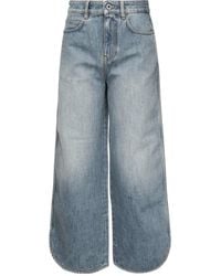 Loewe - Vaqueros con parche de cuero - Lyst