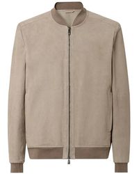 Corneliani - Suede Zip-Up Bomber Jacket - Lyst