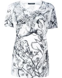 McQueen - Camiseta con estampado de unicornio - Lyst