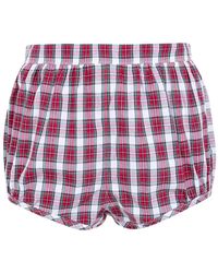 N°21 - Short Froncé À Motif Tartan - Lyst