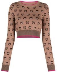 Pinko - Gestrickter Cropped-Pullover - Lyst