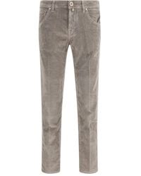 Jacob Cohen - Ribfluwelen Broek Met Vijf Zakken - Lyst