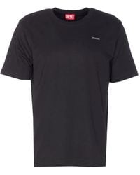 DIESEL - Crew-Neck Logo-Plaque T-Shirt - Lyst