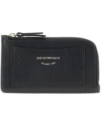 Emporio Armani - Zip Leather Wallet - Lyst