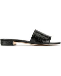 Tory Burch Pantoletten mit Kroko-Effekt - Schwarz