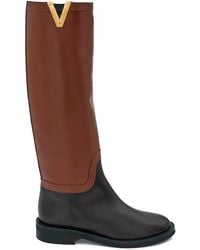 Via Roma 15 - 35Mm Logo-Detail Boots - Lyst
