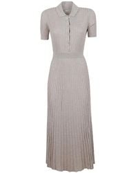 Gabriela Hearst - Ribbed-Knit Short-Sleeve Maxi Dress - Lyst