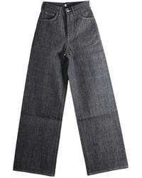TAIGA TAKAHASHI - Contrast-Stitching Wide-Leg Jeans - Lyst