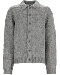 YMC - Cardigan Rat Pack En Maille À Damier - Lyst