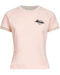 Moncler - Heart-Print Ribbed T-Shirt - Lyst