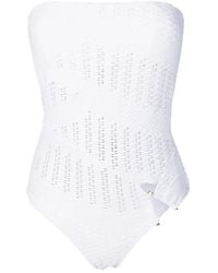Amir Slama - Open-Knit Bandeau One-Piece - Lyst