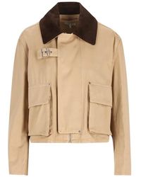 Loewe - Buckle-Fastening Corduroy-Collar Jacket - Lyst