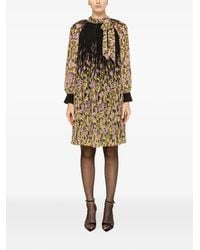 Nissa - Pleated Floral-Print Mini Dress - Lyst