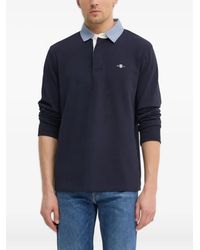 GANT - Long-Sleeve Polo Shirt - Lyst