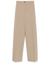 Sportmax - Virgin Wool High-Waisted Trousers - Lyst
