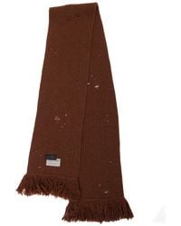MM6 by Maison Martin Margiela - Logo-patch Knitted Scarf - Lyst