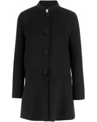 Valentino Garavani - Button Wool Coat - Lyst