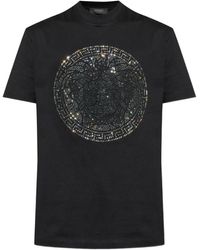 Versace - Verfraaid T-Shirt Met Korte Mouwen - Lyst