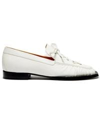 LILI CURIA - Beau Lace Up Ruffled Loafers - Lyst