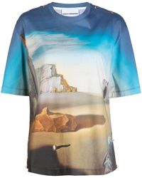 Rabanne - Graphic-print Cotton T-shirt - Lyst