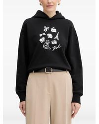 KARL LAGERFELD - Graphic-Print Hoodie - Lyst