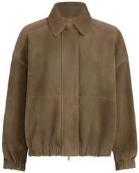 Brunello Cucinelli - Leather Jacket - Lyst