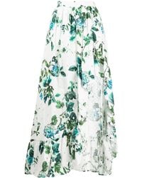 Blumarine - Gonna Asimmetrica A Fiori - Lyst