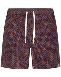 Altea - Geometric-Print Swim Shorts - Lyst