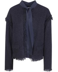 Mantu - Chaqueta De Bouclé Con Flecos - Lyst