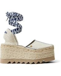 Stella McCartney - Gaia Striped Platform Espadrilles - Lyst