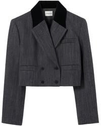 Claudie Pierlot - Bi-Material Tailored Jacket - Lyst