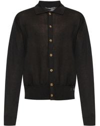 Versace - Button-Up Vest Met Polokraag - Lyst