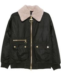Barbour - Jacke mit Shearling-Kragen - Lyst