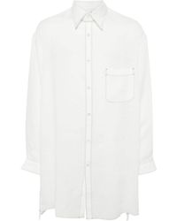 Yohji Yamamoto - Camisa con costuras en contraste - Lyst