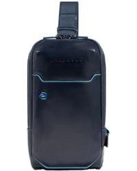 Piquadro - Personalizable Leather Sling Bag - Lyst