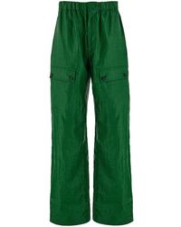 Ferragamo - Wide-leg Linen Cargo Trousers - Lyst