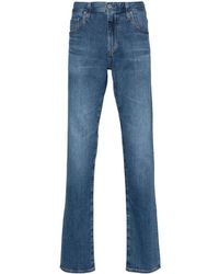 AG Jeans - Tellis Logo-patch Straight-leg Jeans - Lyst