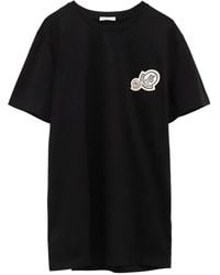 Moncler - T-Shirt mit Logo-Applikation - Lyst