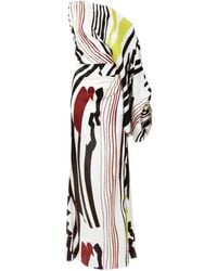 Silvia Tcherassi - Dotty Asymmetrische Gestreepte Jurk - Lyst