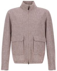 Herno - Bomberjacke Mit Hahnentrittmuster - Lyst