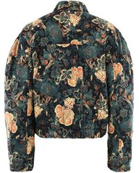 3.1 Phillip Lim Floral Cloque Bomber Jacket in Black | Lyst