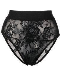 Dolce & Gabbana - Floral-lace High-waist Briefs - Lyst