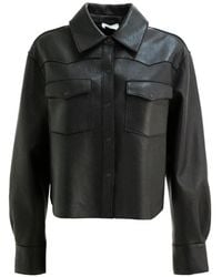 P.A.R.O.S.H. - Western-Yoke Leather Jacket - Lyst