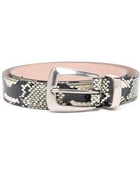 Khaite - Benny Snakeskin-Effect Belt - Lyst