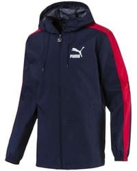 PUMA - Logo-Print Hooded Jacket - Lyst